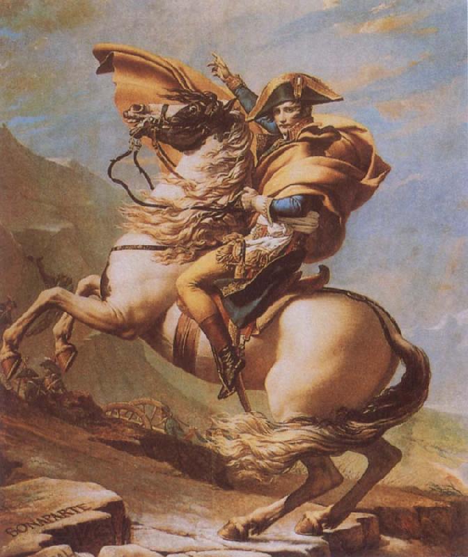 Jacques-Louis  David Napoleon Crossing the Alps Norge oil painting art